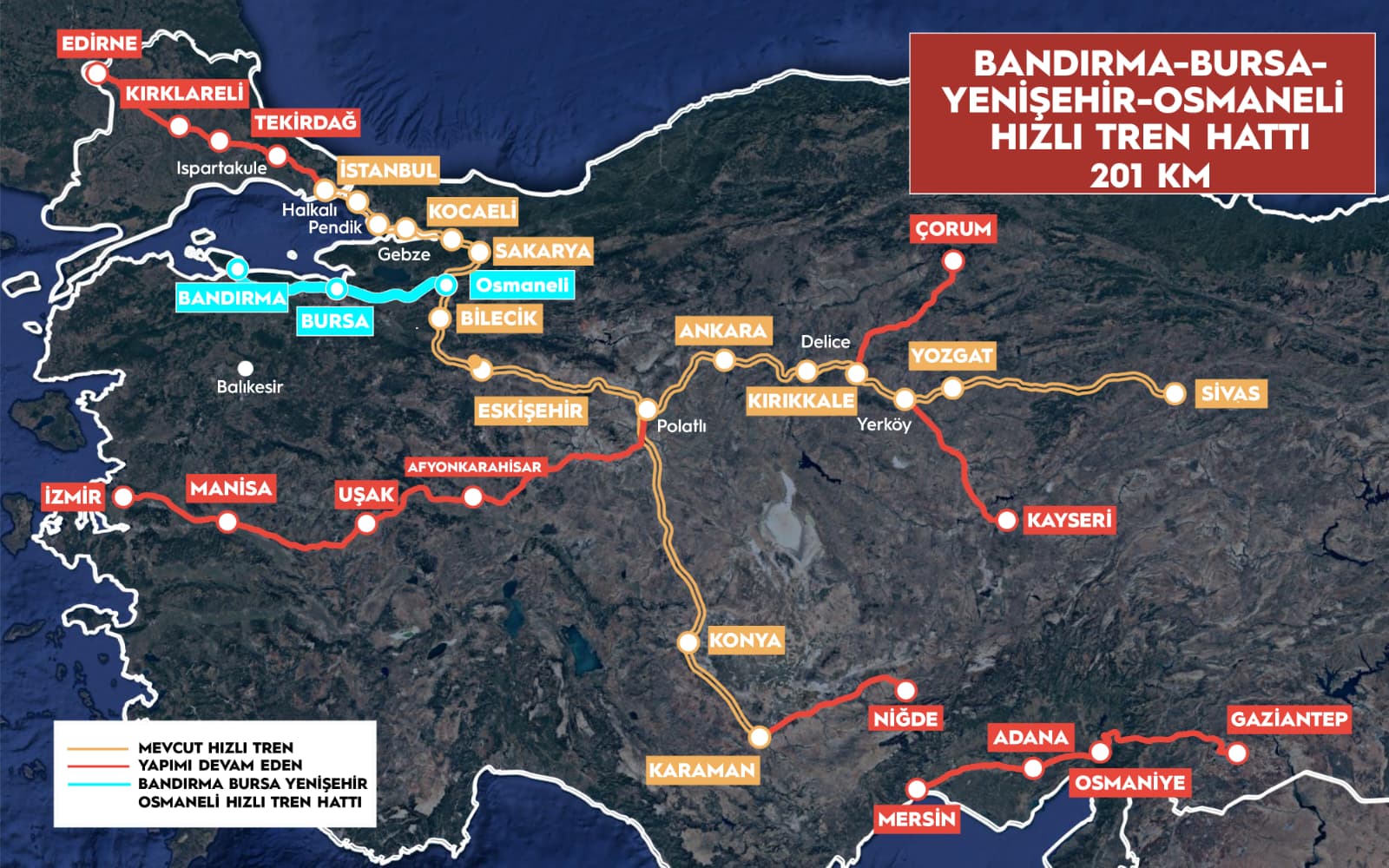 Osmaneli-Bursa Hızlı Tren Hattında Test Sürüşleri Yakında Başlıyor