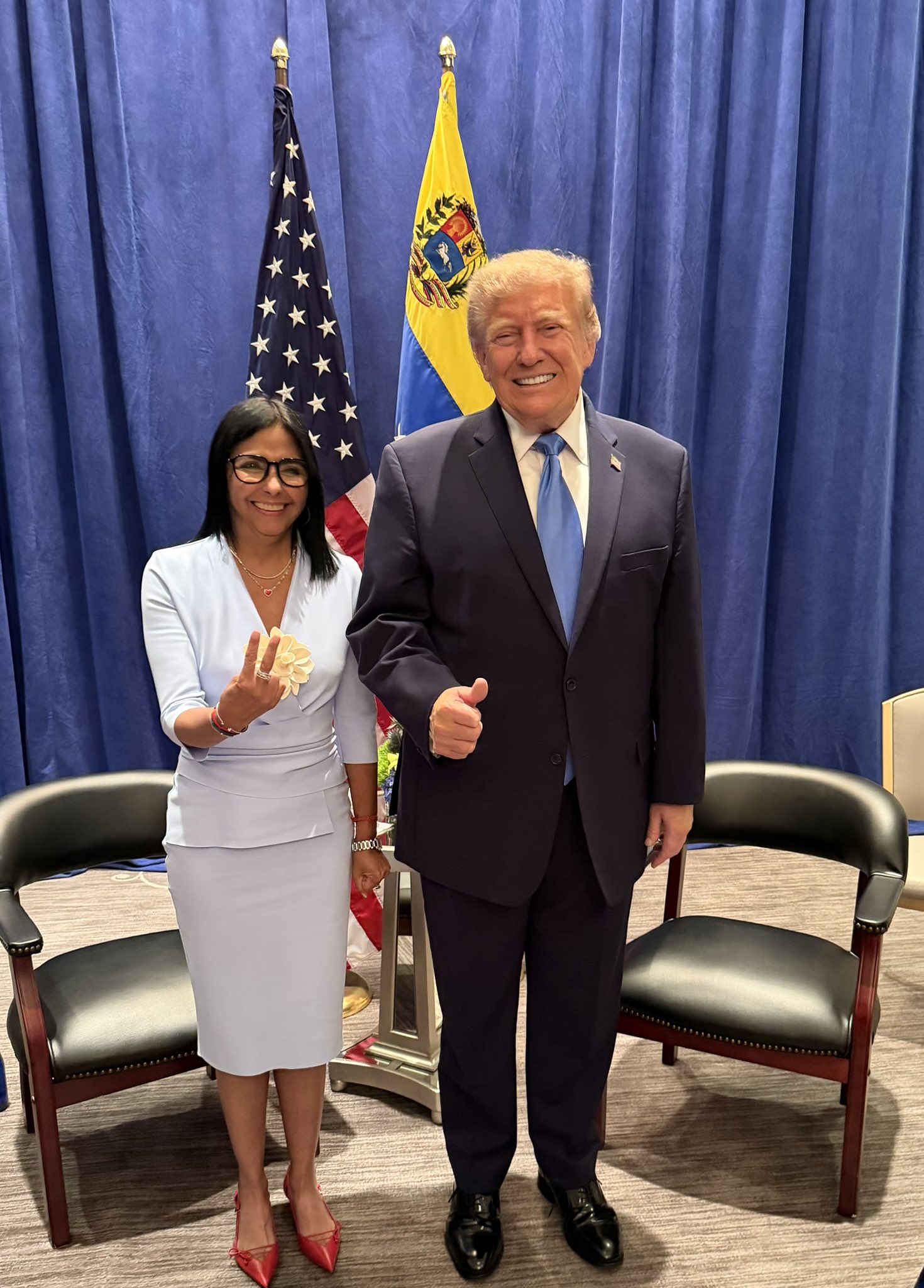 Trump İle Rodriguez New York’ta Bir Araya Geldi