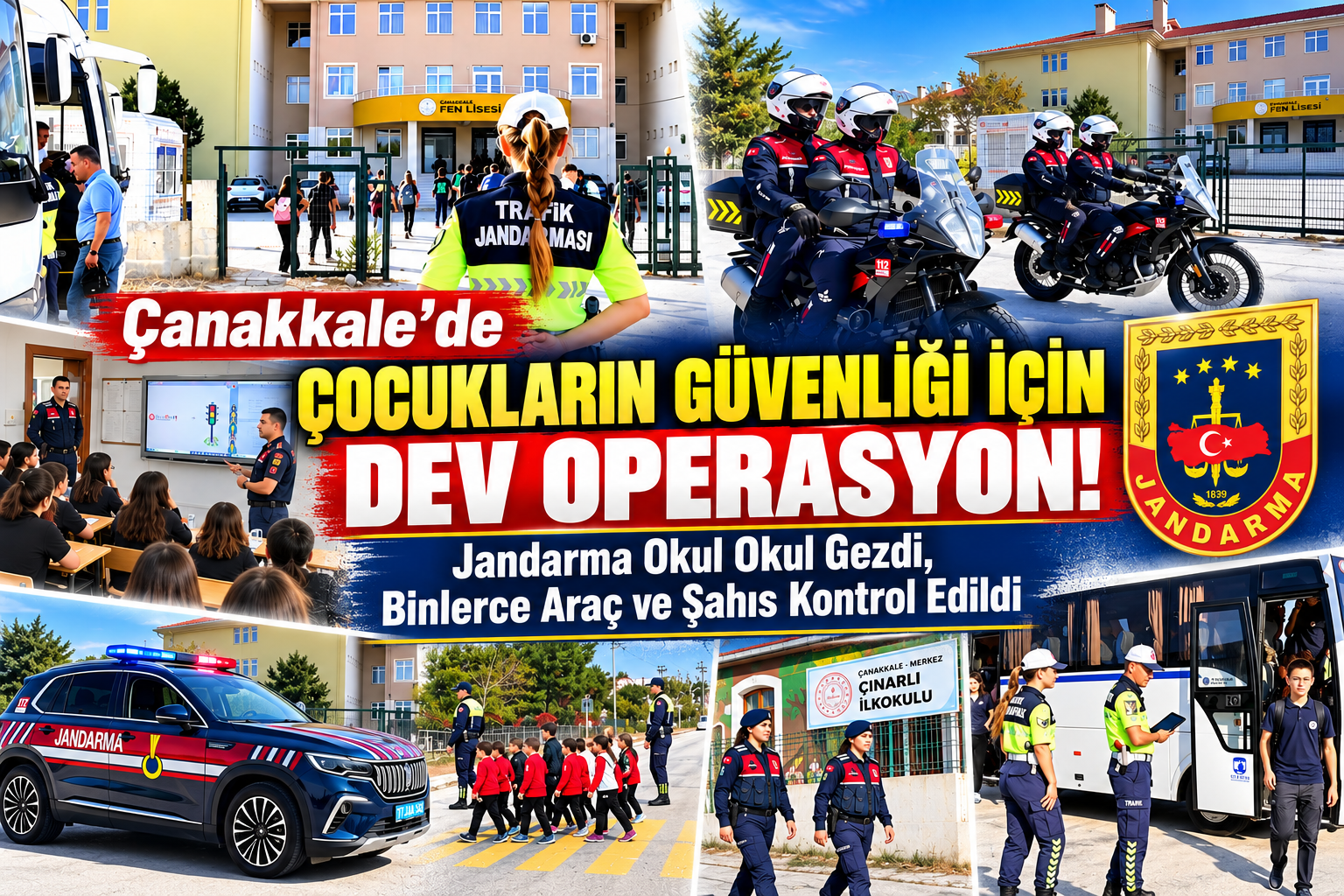 Çanakkale’de Çocukların Güvenliği İçin Dev Operasyon! Jandarma Okul Okul Gezdi, Binlerce Araç ve Şahıs Kontrol Edildi