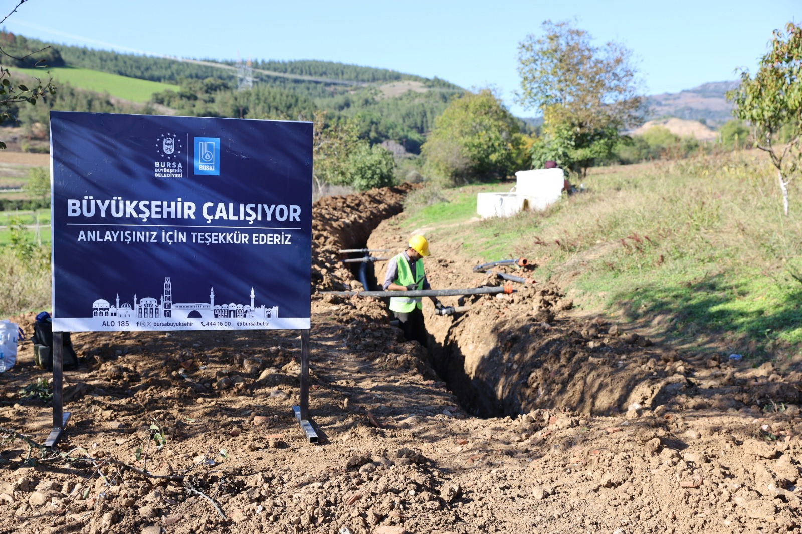 Bursa Yenişehir’de 595 dekar arazi için sulama hattı yapılıyor