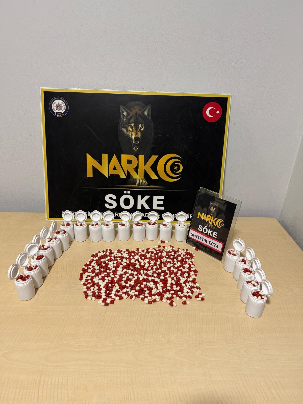 Aydın’da Narkotik Operasyonu: 2 Bin 55 Sentetik Ecza Ele Geçirildi