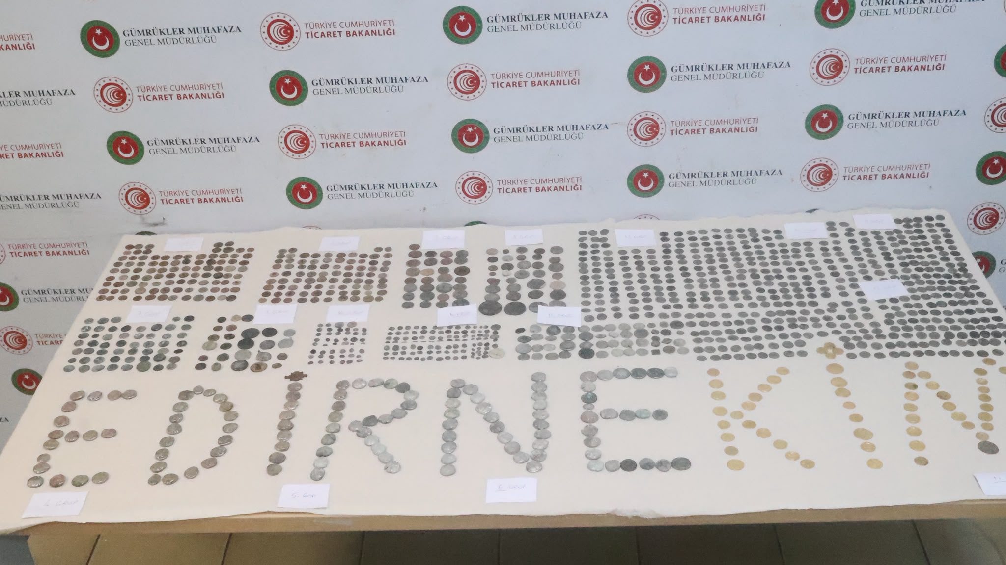 Edirne’deki Gümrük Kapılarında 7 Bin 160 Tarihi Eser Ele Geçirildi